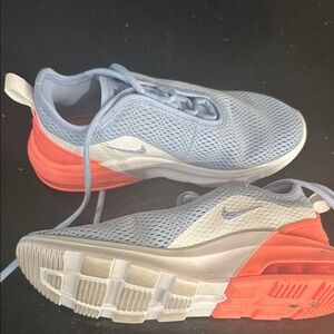 Womans  NIKE Air Max Motion 2 sneakers Aluminum Lava Glow' size 6
